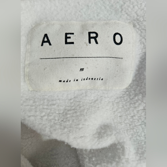 AERO Cropped Hoodie, White, Size M - Picture 4 of 4
